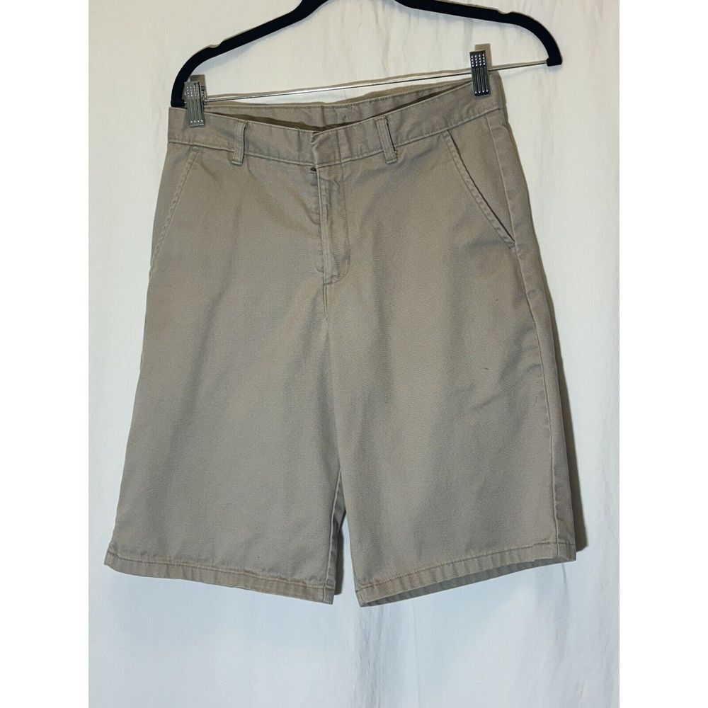 Boys Nautica Flat Front‎ School Uniform Shorts Adjustable Waist Khaki Size 8 V18